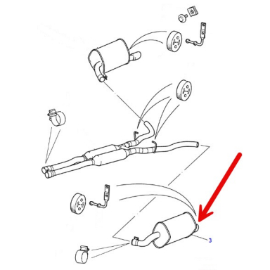 USED Muffler, LH Drivers Side Rear XR849453